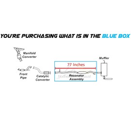 Exhaust Resonator Pipe Compatible for 2008-2019 Nissan Rogue 2.5L | Stainless Steel | Northeastern Exhaust | Free Gasket and Clamps Included | Automotive Replacement Part | Direct-Fit