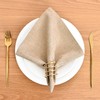 Wolkemer Faux Linen Set of 4 Square Cloth Napkins with
