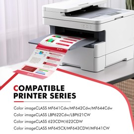 Toner Bank Compatible Toner Cartridge Replacement for Canon 054H 054 Black CRG054H Color ImageCLASS MF644Cdw MF642Cdw LBP622Cdw MF641Cw MF644 MF642 Printer Ink 2-Pack