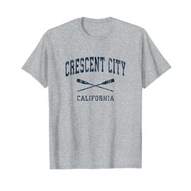 Crescent City California Vintage Nautical Paddles Sports Oar T-Shirt