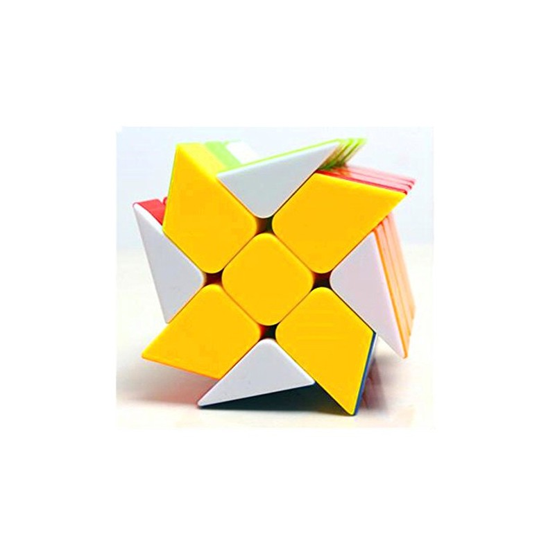 CuberSpeed Windmill 3x3 stickerless Bright Magic Cube Wheel Color Fenghuolun