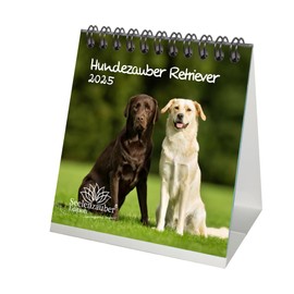 Dog Magic Retriever Calendar for 2025 Format 10 cm x 10 cm Puppies and Dogs Seelenzauber