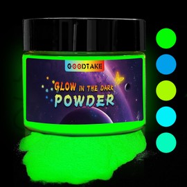 GOODTAKE Glow in The Dark Paint Pigment Powder, Green Glow Paint, Glow in The Dark Acrylic Paint, Glow in The Dark Mica Powder for Epoxy Resin/Acrylic Nails/Bath Bomb (Green, 2 Ounce)