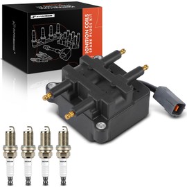 A-Premium 1x Ignition Coil Pack and 4x Iridium Spark Plugs Compatible with Subaru Forester 1998, Legacy 1998-2003, 2.2L 2.5L