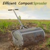 FAHKNS Compost Spreader for Lawn, 27 Inch Spreader with Adjustble