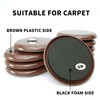 Yelanon Furniture Sliders (2.5” Brown) - 16-Pack Floor Protectors &