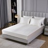 Bedding_Dreamer Silk Like White Comforter Set with Sheet Set King