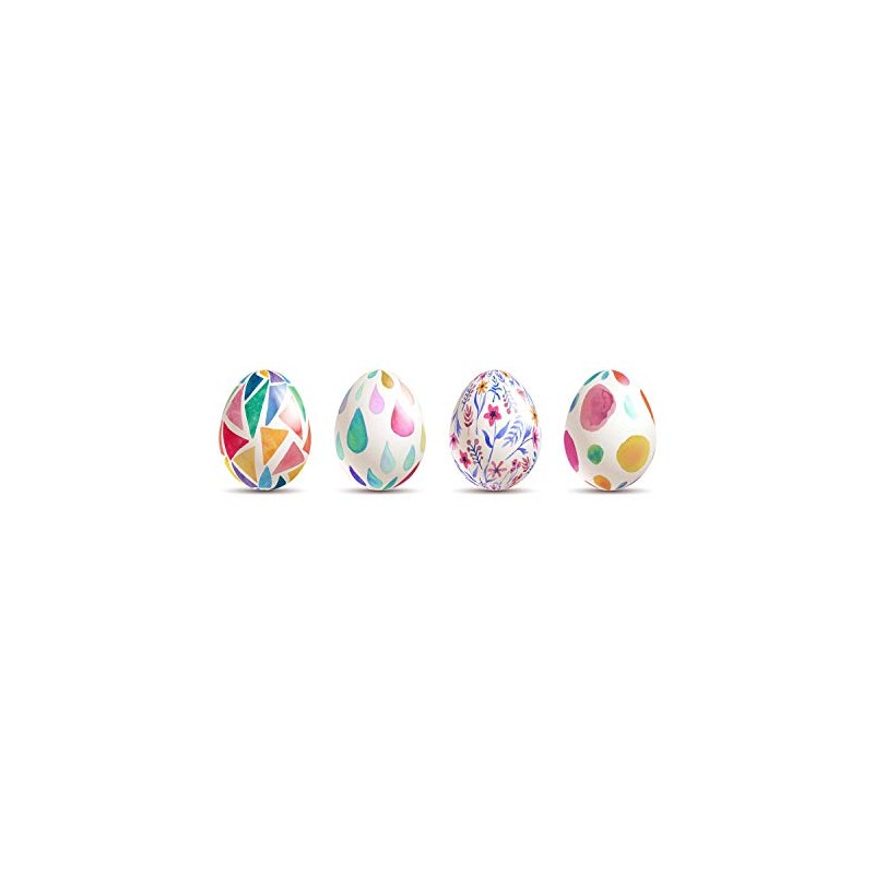 Idena Plastic Eggs, 12 items, white, 6 cm, White