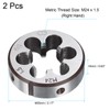 sourcing map 2pcs Round Threading Die M24 x 1.5 Metric