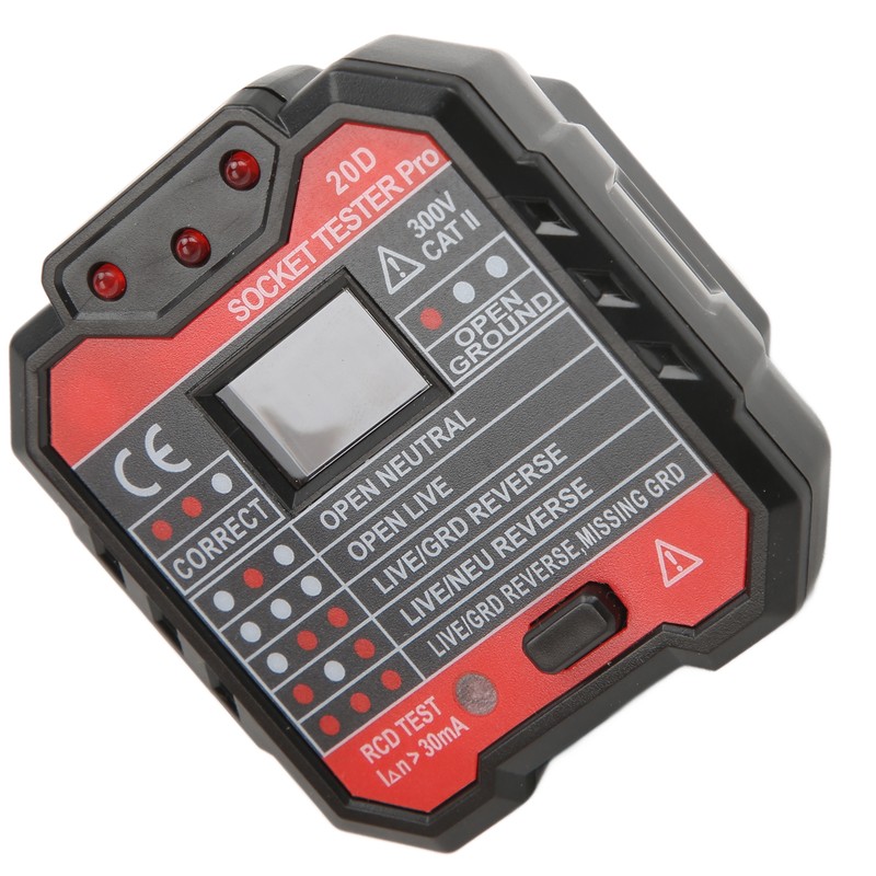 20D Leakage Socket Tester Socket Detector Electric Circuit Live Wire