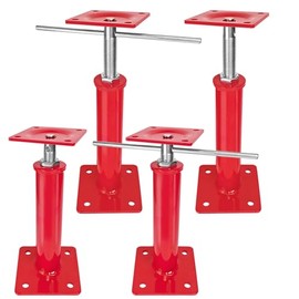 Fanmoss - Paquete de 4 gatos ajustables para piso, poste de altura de 11 a 16 pulgadas para nivelación, capacidad de carga de 3 a 5 tonel...