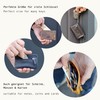 LEDEROW Leather Key Case [2 Separate Compartments] Zip for Men