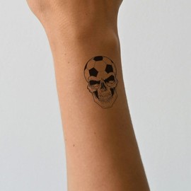 Temporalis® Tattoo Football Skull Temporalis® Tattoo Temporalis® Tattoo Vegan & Waterproof EU Certified Cosmetics Lasts 15 Days