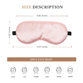 Uaszdau Sleep Mask Silk Eye Mask for Sleeping, Super Soft Blackout Eye Mask for Women Men, Side Sleeper Eye Covers for Sleeping with Adjustable Straps, Travel Eye Mask, 3 Pack