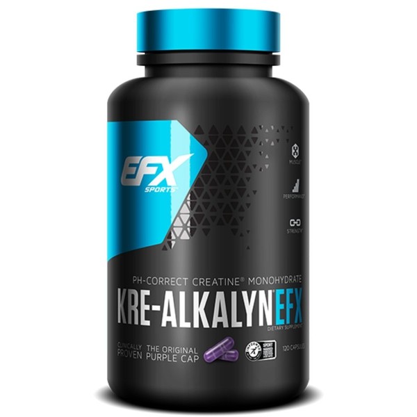 EFX Sports Kre-Alkalyn Capsules, Buffered Creatine Monohydrate, 192 Capsules