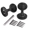 Bwintech 1 Set Beehive Mortice Door Knobs,Black Finishing Pull Door