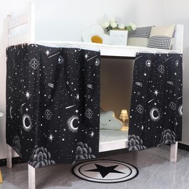 Students Dorm Bunk Bed Curtains Privacy Bed Shading Curtain Net Dustproof Blackout Cloth Bed Canopy Bed Curtains Breathable Students Dormitory Tent Lightproof Windproof Bedding Spread Curtain Canopy