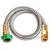 Metal Short Garden Hose 2 ft, Flexible Stainless Steel Garden