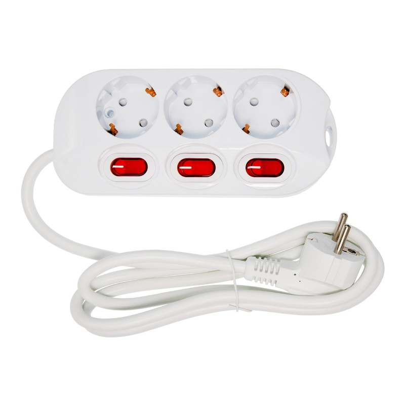 feletec feletec 3-Fach Steckdosenleiste einzeln schaltbar 1,5m Kabel Farbe: wei?,