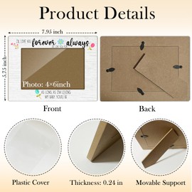 I'll Love You Forever I'll Like You For Always Wooden Photo Frames 4x6 for Best Friends Motivational Gifts for Women Girls Desk Picture Frames for Mother Day Photo Gifts for Mom Daughter Sisters FS582