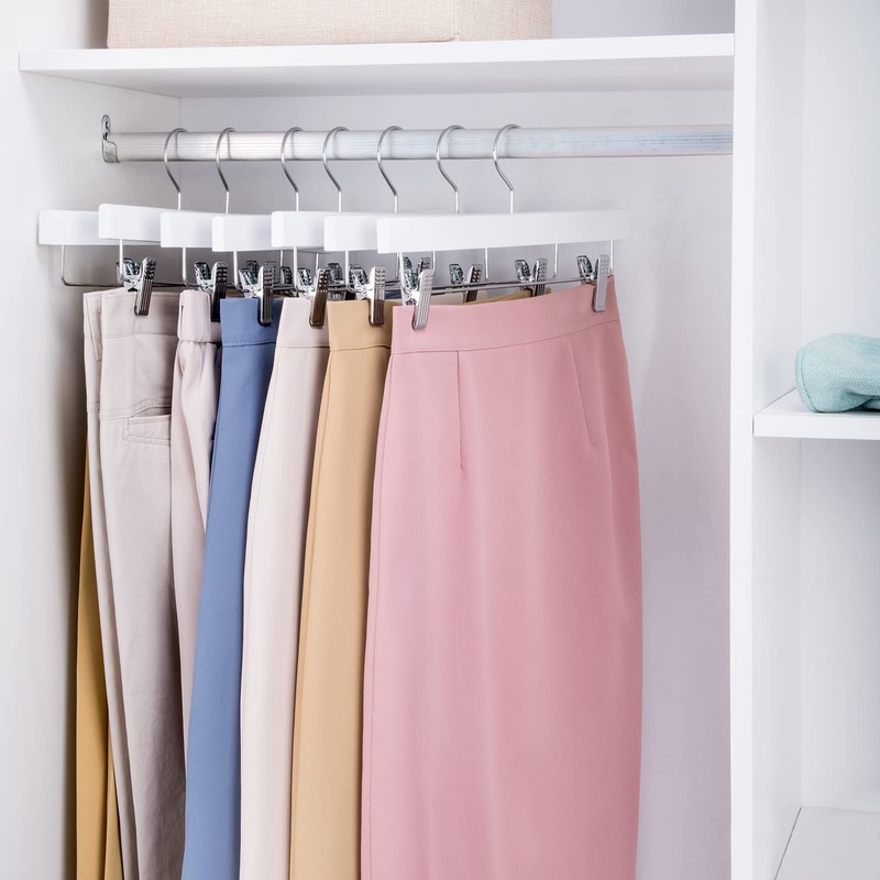 Nature Smile Wooden Pants Hangers Wood Bottom Jeans Skirt Hanger