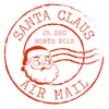 Gelz 30 x Small Santa AIR Mail Christmas Stickers Gift