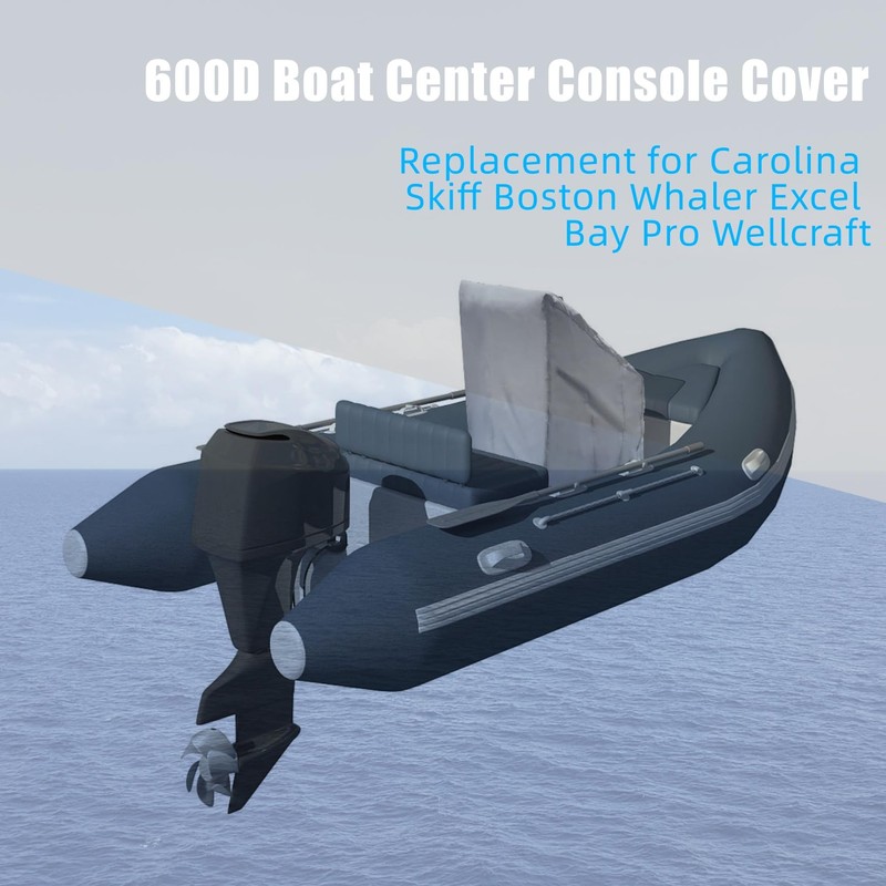Silscvtt Grey Heavy Duty 600D Boat Center Console Cover Replacement