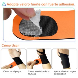 Toketa Muñequeras Gym de 2 pcs, Muñequera Ortopedica Elástica Ultrafina, Muñequeras de Longitud Ajustable, Adecuada para Fitness, Deportes, Tenis, Alivio de Tendinitis y Dolor por Lesiones de Muñeca
