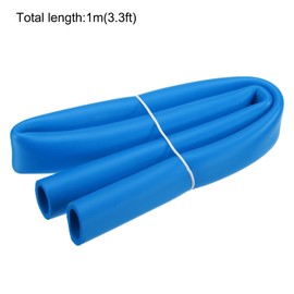 sourcing map Foam Tubing for Handle Grip Support, Pipe Insulation Outside Pipe Lagging, 25mm(1") ID 35mm(1 3/8") OD 1m Blue