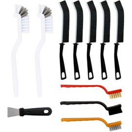 11 Pcs Cepillos de Limpieza para Grietas, Cepillo de Cerdas Duras Multiusos, Juego de Cepillos para Ranuras, Azulejos y Baño, Kit de Limpieza para Cocina, Ventanas y Hogar