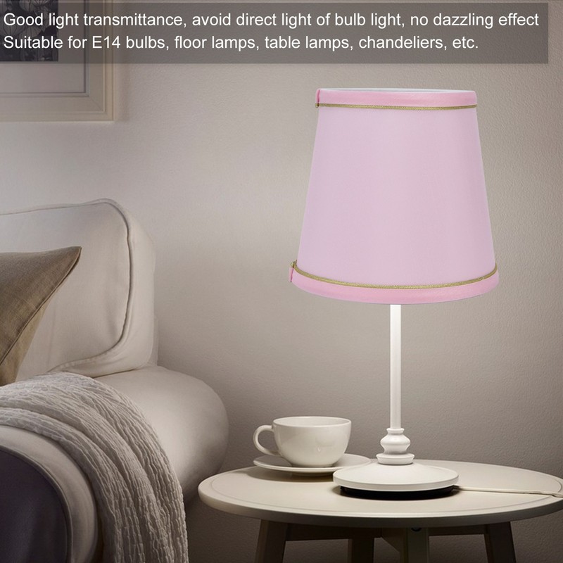 2PCS European Style E14 Lamp Shade Pink Lampshade for Chandelier