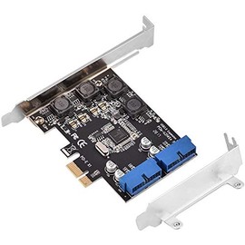 Bewinner Mini PCI-E PCI Express Extender to Internal 2 Port 19 Pin Header Fast 5Gbps PCI-Express USB 3.0 Card Adapter with Low Profile for WinXP, Win7 Win8 Win8.1 Win10