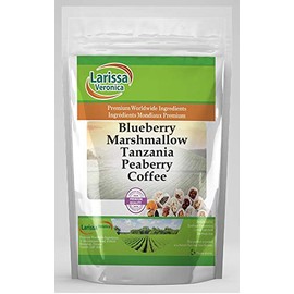 Blueberry Marshmallow Tanzania Peaberry Coffee (Gourmet, Naturally Flavored, Whole Coffee Beans) (4 oz, ZIN: 562440) - 2 Pack