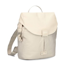 Zwei Olli OR8 Women's City Backpack Small Backpack 5 Litre Leather Look Vintage Style Robust Durable Water Resistant Main Compartment with Zip, Linen