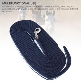Cuerda de Entrenamiento para Caballos, 26.2 Pies Línea de Estocada para Caballos Cuerda para Estocadas de Caballos Rienda de Caballo de Acero Inoxidable de Poliéster para Montar