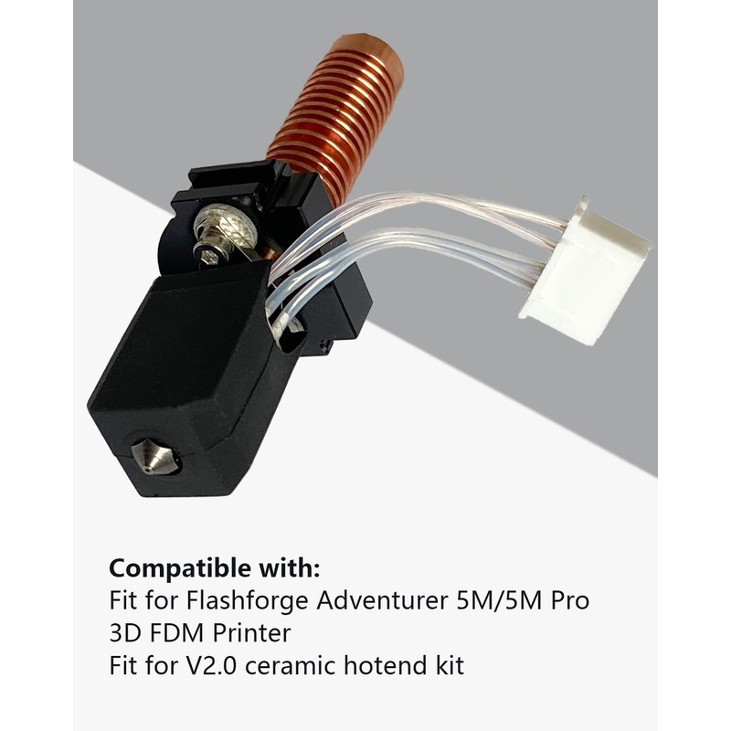 Upgrade Ceramic Hotend Kit 0.4MM Hardened Nozzle Fit for Adventurer