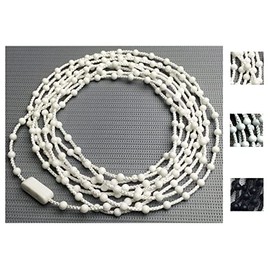 EFIXS Roller Blind Chain Made of PVC (Operating Chain) Length 120 cm to 50 m Here: 220 cm Operating Length (440 cm Circulation) 4.5 x 12 mm for Roller Blinds Blinds Slat Curtains White