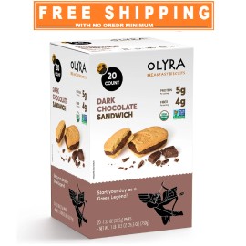 OLYRA Organic Breakfast Biscuits, Dark Chocolate Crème, 20 ct.