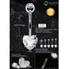 OUFER 14G Belly Button Piercing Titanium Heart Piercing Long Short