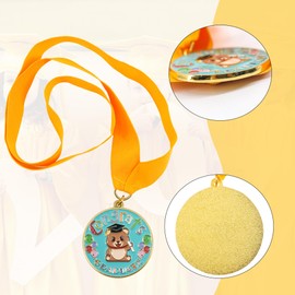 GraduationMall Congrats Kids Graduation Medal with Neck Ribbon,Kindergarten & Preschool Graduation Award Medallion,Party Decoration,24 Pieces
