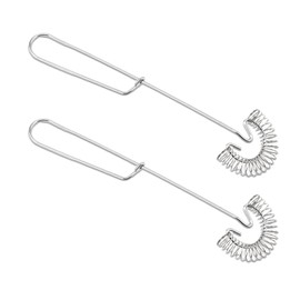 KarDoL 2 Pack Stainless Steel Spring Coil & Flat Whisks - Scandinavian Handheld Design for Eggs, Cream, Sauces, Gravy - Spiral Whipper Blender Beater Cooking Tools