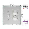 GlassAlike® TV/Cable Acrylic Mirror Plate (3/8" diam. Hole)