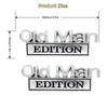 2PCS Old Man Edition Car Badge,3D Emblem Sticker Badge Old