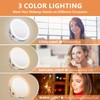 Auxmir Rechargeable Wall Mounted Lighted Makeup Mirror, 8" Double Sided