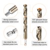 sourcing map 4pcs 1/4" Hex Shank Drill Bit 7/16" Gold