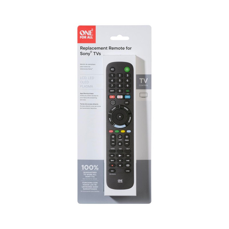 One For All TV Replacement Remote Compatible with Sony TVs
