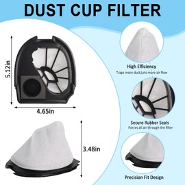 Wadoy Replacement Filters Compatible with Eureka Easy Clean, Quick Up DCF-11 Vacuum Filter 39657 62558A, Fits 61 and 70 71Series, 41A (2 PC)