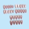 30 Pcs Rose Gold Press on Nails Short Almond,MINGCHUN Summer