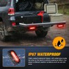 Nilight 6Inch Oval Trailer Tail Light 2PCS Red Brake Stop