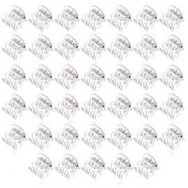 DOPENSPI 40 Stück Mini Haarspangen, 1.5 cm Kleine Haarschmuck Haarspangen Transparente Haarnadel aus Kunststoff Haarstyling Zubehör für Damen und Mädchen